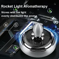 WLEWORLDLOOKENTERPRISES Black Car Air Freshener Solar Power Spinning Rocket Diffuser Cool Aircraft Car Freshener  150 ml-thumb1