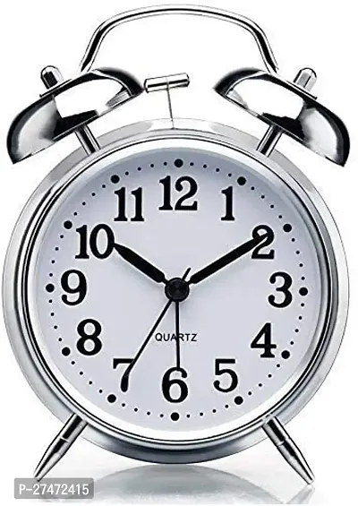 Analog-Digital Silver Clock-thumb0