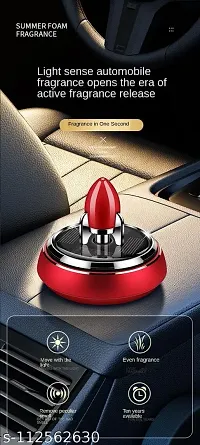 WLEWORLDLOOKENTERPRISES Red Car Air Freshener Solar Power Spinning Rocket Diffuser Cool Aircraft Car Freshener  150 ml-thumb4