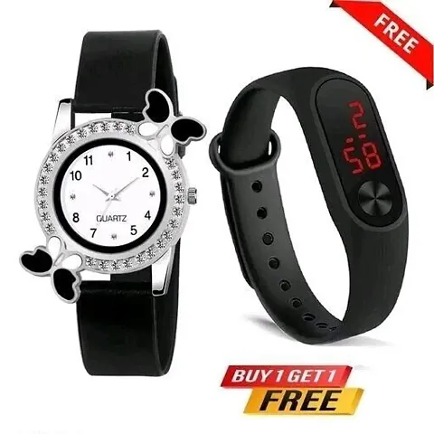 Stylish Silicone Analog Watches For Women Combo