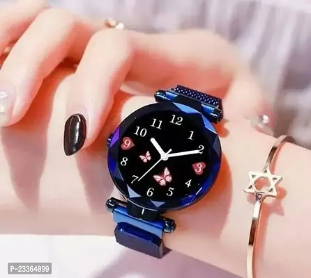 Magnet Flower Dail Design Watch For women-thumb0