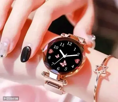 Magnet Flower Dail Design Watch For women-thumb0