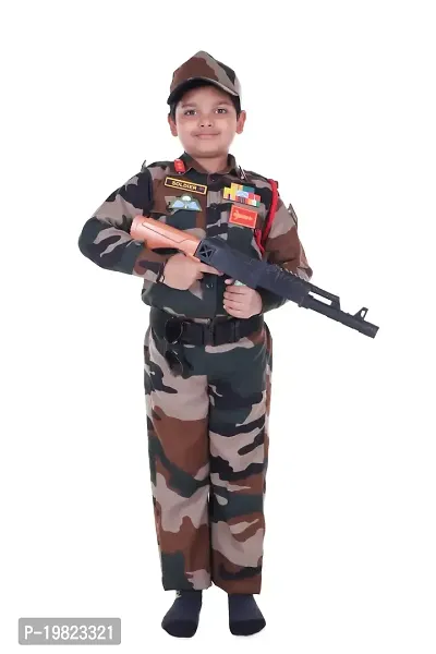 Raj Costume Army Dress for Kids, Indian Military Soldier, New Army Full (3 Years)-thumb4