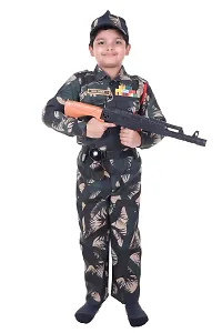 Raj Costume Army Dress for Kids, Indian Military Soldier, Jungle Print Basic (3 Years)-thumb4