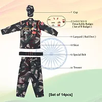 Raj Costume Army Dress for Kids, Indian Military Soldier, Jungle Print Full (3 Years)-thumb4