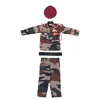 Raj Costume Army Dress for Kids, Indian Military Soldier, New Army Beret (3 Years)-thumb2