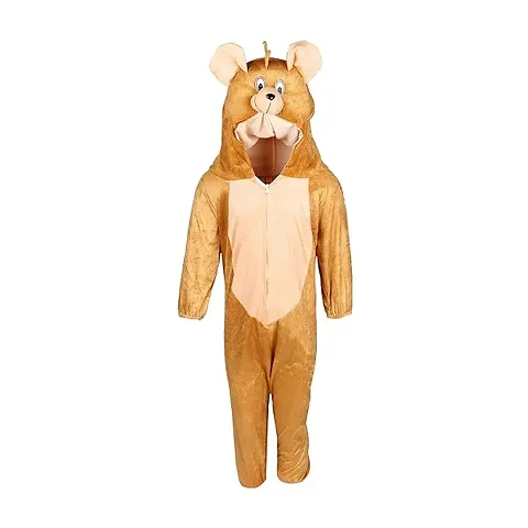 Raj Costume Kids Jerry Cartoon Costume Fancy Dress school function Theme Party (Brown )