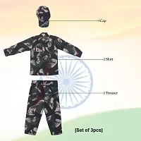 Raj Costume Army Dress for Kids, Indian Military Soldier, Jungle 3 Pcs (3 Years)-thumb3