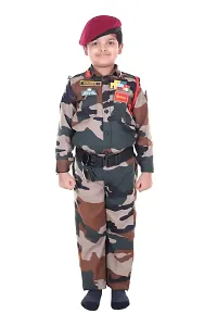 Raj Costume Army Dress for Kids, Indian Military Soldier, New Army Beret (3 Years)-thumb3