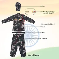 Raj Costume Army Dress for Kids, Indian Military Soldier, Jungle Print Basic (3 Years)-thumb3