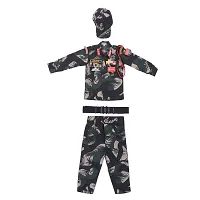 Raj Costume Army Dress for Kids, Indian Military Soldier, Jungle Print Full (3 Years)-thumb3