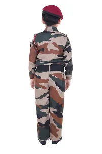 Raj Costume Army Dress for Kids, Indian Military Soldier, New Army Beret (3 Years)-thumb1