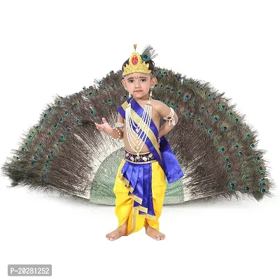 Buy Raj Fancy Dresses Krishna Dress For Kids Baby Krishna Dress For Janmashtami With Krishna Mukut Peacock Feather Flute Embroidered Krishna Costume For Girl Boy 3 Months 8 Years Online In India At