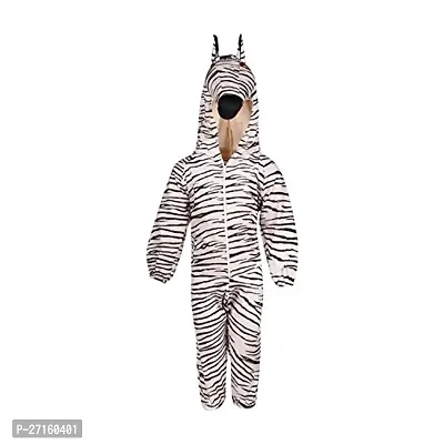 Kids Zebra Fancy Dress Animal Costume school function Theme Party (White,Grey )-thumb0