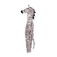 Kids Zebra Fancy Dress Animal Costume school function Theme Party (White,Grey )-thumb1