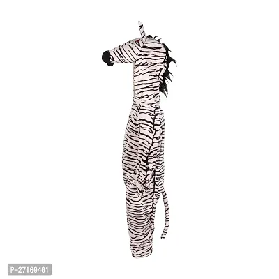 Kids Zebra Fancy Dress Animal Costume school function Theme Party (White,Grey )-thumb2