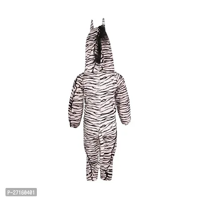 Kids Zebra Fancy Dress Animal Costume school function Theme Party (White,Grey )-thumb3