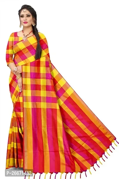 Classic Art Silk Saree with Blouse piece For Women-thumb0