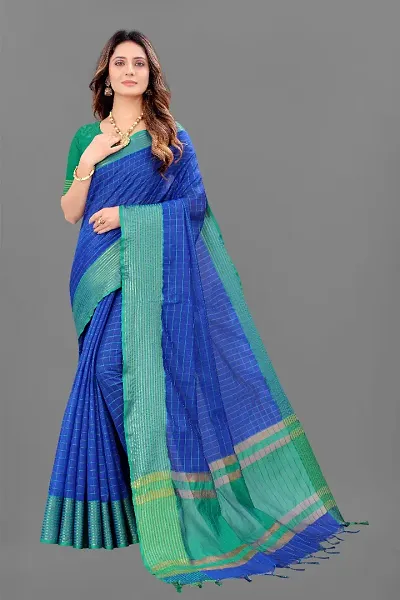 Checked Designer Partywear Saree