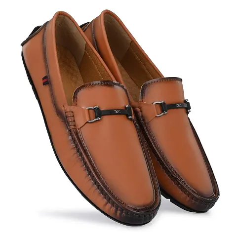 Asturias Men's Casual Loafers Loafers | Loafers for Men (Tan, Numeric_9)