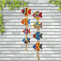 DRAVY HANDICRAFTS Fish Hanging Decor Home Decoration Main Door Garden Wall Hanging Latkan Decoration Show Piece Office Cafe Festival Decorative Wall Decor(Length-24 inch) (A9)-thumb1