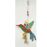 DRAVY HANDICRAFTS Bird Kingfisher Hanging Decor Home Decoration Main Door Garden Wall Hanging Latkan Decoration Show Piece Office Cafe Festival Decorative Wall Decor(Length-11 inch) (A5)-thumb2