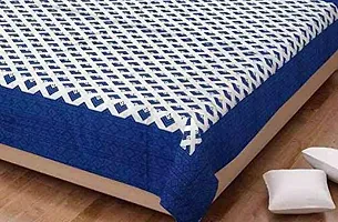 DRAVY HANDICRAFTS Double Bedsheet Rajasthani Jaipuri Traditional Printed Bedspread Bedcover Cotton Double Bedsheet with 2 Pillow Covers Size-90x84 Inches (A 5, Double, Queen)-thumb2