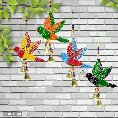 DRAVY HANDICRAFTS Bird Hanging Decor Home Decoration Main Door Garden Wall Hanging Latkan Decoration Show Piece Office Cafe Festival Decorative Wall Decor(Length-11 inch) (A1)-thumb3