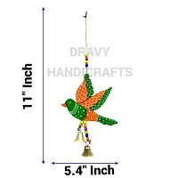 DRAVY HANDICRAFTS Bird Hanging for Decoration Main Door Garden Wall Hanging Balcony Decorative Items for Room Home Wall D?cor (Length-11 inch) (A 2)-thumb3