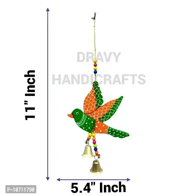 DRAVY HANDICRAFTS Bird Hanging for Decoration Main Door Garden Wall Hanging Balcony Decorative Items for Room Home Wall D?cor (Length-11 inch) (A 2)-thumb4