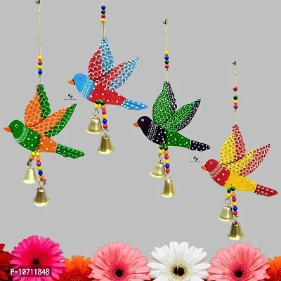 DRAVY HANDICRAFTS Bird Hanging Decor Home Decoration Main Door Garden Wall Hanging Latkan Decoration Show Piece Office Cafe Festival Decorative Wall Decor(Length-11 inch) (A1)