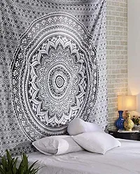 DRAVY HANDICRAFTS Tapestry Mandala Ombre Tapestry Wall Hanging Bedsheet Cotton Bedsheet Wall Tapestry Bed Wall Hanging Tapestry (Multicolour 8, Twin (84x54 Inches))-thumb1