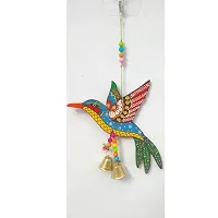 DRAVY HANDICRAFTS Bird Kingfisher Hanging Decor Home Decoration Main Door Garden Wall Hanging Latkan Decoration Show Piece Office Cafe Festival Decorative Wall Decor(Length-11 inch) (A5)-thumb4