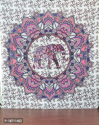 DRAVY HANDICRAFTS Tapestry Wall Hanging Mandala Tapestry Cotton Wall Hanging Tapestry Wall Hanging Wall D?cor (Multi, Twin (Size-84x54 Inches)-thumb2