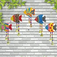 DRAVY HANDICRAFTS Hanging Fish Main Door Latkan Toran for Pooja Garden Decor Wall Hanging Balcony Decoration Hanging Decorative Items for Room Wall D?cor for Home(Set of 4 Unit) (Length-12 inch)-thumb2