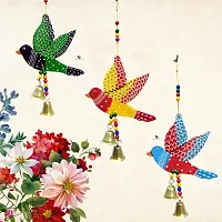 DRAVY HANDICRAFTS Bird Hanging Decor Home Decoration Main Door Garden Wall Hanging Latkan Decoration Show Piece Office Cafe Festival Decorative Wall Decor(Length-11 inch) (A 1) (A 1)-thumb1