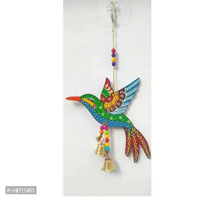 DRAVY HANDICRAFTS Hanging Bird Hand Painted Main Door Latkan Toran for Garden Decorative Wall Hanging Balcony Decoration Hanging Items for Living Room Office Wall D?cor Decorative for Home-thumb2