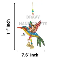 DRAVY HANDICRAFTS Kingfisher Bird Hanging Decor Home Decoration Main Door Garden Wall Hanging Latkan Decoration Show Piece Office Cafe Festival Decorative Wall Decor(Length-11 inch) (A10)-thumb3