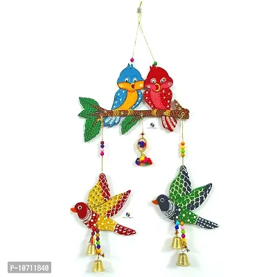 DRAVY HANDICRAFTS Bird Hanging Decor Home Decoration Main Door Garden Wall Hanging Latkan Decoration Show Piece Office Cafe Festival Decorative Wall Decor (Length-21 inch) (A8)-thumb0