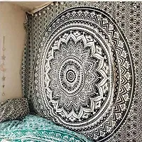 DRAVY HANDICRAFTS Tapestry Mandala Ombre Tapestry Wall Hanging Bedsheet Cotton Bedsheet Wall Tapestry Bed Wall Hanging Tapestry (Multicolour 8, Twin (84x54 Inches))-thumb2