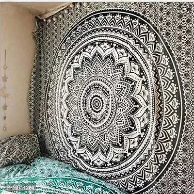 DRAVY HANDICRAFTS Tapestry Mandala Ombre Tapestry Wall Hanging Bedsheet Cotton Bedsheet Wall Tapestry Bed Wall Hanging Tapestry (Multicolour 8, Twin (84x54 Inches))-thumb3