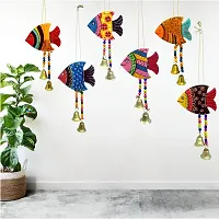 DRAVY HANDICRAFTS Hanging Fish Handmade and Hand-Painted Main Door Latkan Toran for Pooja Garden Wall Hanging Balcony Decoration Items for Room Wall D?cor for Home (Multicolour 11)-thumb1