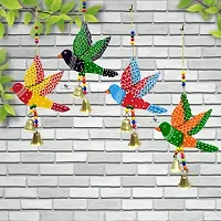 DRAVY HANDICRAFTS Bird Hanging for Decoration Main Door Garden Wall Hanging Balcony Decorative Items for Room Home Wall D?cor (Length-11 inch) (A 2)-thumb2