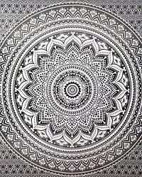 DRAVY HANDICRAFTS Tapestry Mandala Ombre Tapestry Wall Hanging Bedsheet Cotton Bedsheet Wall Tapestry Bed Wall Hanging Tapestry (Multicolour 8, Twin (84x54 Inches))-thumb4