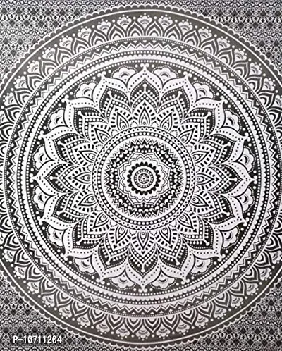 DRAVY HANDICRAFTS Tapestry Mandala Ombre Tapestry Wall Hanging Bedsheet Cotton Bedsheet Wall Tapestry Bed Wall Hanging Tapestry (Multicolour 8, Twin (84x54 Inches))-thumb5