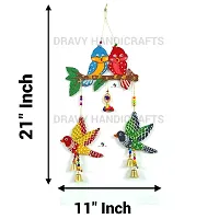 DRAVY HANDICRAFTS Bird Hanging Decor Home Decoration Main Door Garden Wall Hanging Latkan Decoration Show Piece Office Cafe Festival Decorative Wall Decor (Length-21 inch) (A8)-thumb4