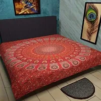 DRAVY HANDICRAFTS Tapestry Mandala Ombre Tapestry Wall Hanging Bedsheet Cotton Bedsheet Wall Tapestry Bed Wall Hanging Tapestry (Multicolour 3, Queen (100x90 Inches))-thumb2