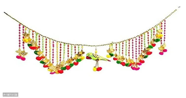 DRAVY HANDICRAFTS Bandarwal for Home Door Bandarwal Toran for Home Door Handmade Door Hanging Toran Bandarwal for Home Mandir Office and Diwali Decoration (Size-40 x 8 Inches)