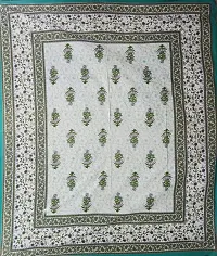 DRAVY HANDICRAFTS 300 TC Cotton Double Bedsheet Ahmadabad Rajasthani Jaipuri Printed Bedsheet Bedspread Bedcover Bedsheet with 2 Pillow Covers (Size-90x84 Inches) (Sea Green, Double, Queen)-thumb3