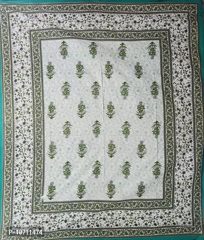 DRAVY HANDICRAFTS 300 TC Cotton Double Bedsheet Ahmadabad Rajasthani Jaipuri Printed Bedsheet Bedspread Bedcover Bedsheet with 2 Pillow Covers (Size-90x84 Inches) (Sea Green, Double, Queen)-thumb4